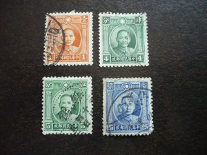 Stamps - China - Scott# 290-291, 299, 303 - Used Part Set of 4 Stamps