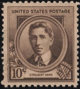 SC#883 10¢ Famous Americans: Ethelbert Nevin Single (1940) MNH