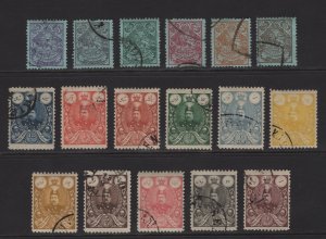 Iran 1907-1908 1c-30k Mohammad-Ali Shah Qajar #428-444 F-VF Used