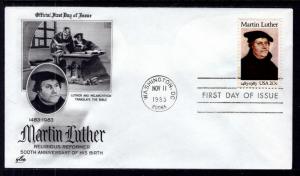 US 2065 Martin Luther Artcraft U/A FDC