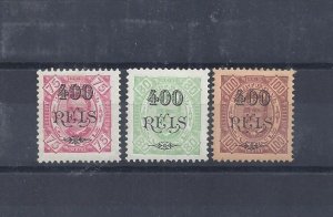 Portuguese Guinea 1902 Surcharged D.Carlos MHNG SC#86-8 SG#107-9 YT#82-4 MF#81-3