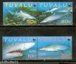 Tuvalu 2000 WWF Sand Tiger Shark Marine Life Animal MNH # 069