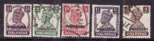 Pakistan-Sc#2-4,5,9- id5-used-KGVI-1947-