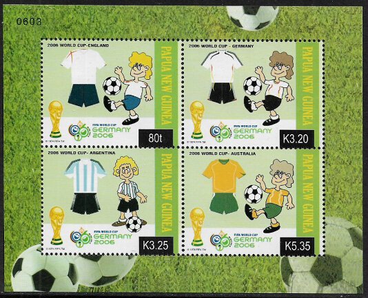 Papua New Guinea #1216 MNH Souvenir Sheet - World Cup Soccer