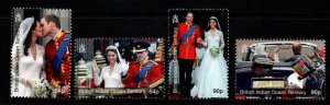 BRITISH INDIAN OCEAN TERR SG460/3 2011 ROYAL WEDDING  MNH