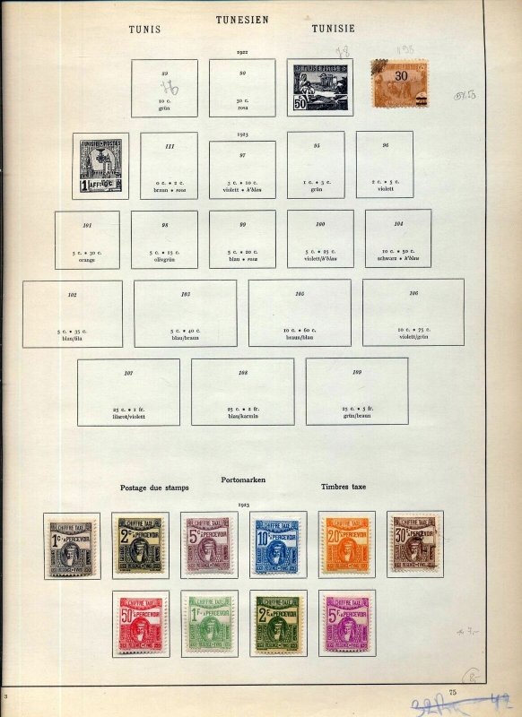 TUNISIA 1888/1930 M&U Collection Incl.Dues Airs(Appx 120)NS 86