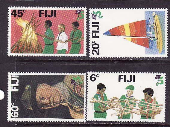 Fiji-Sc#458-61- id9-unused NH set-Boy Scouts-1982-