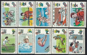 Cuba 3179-88 MNH SPORTS TONING Z6459-2