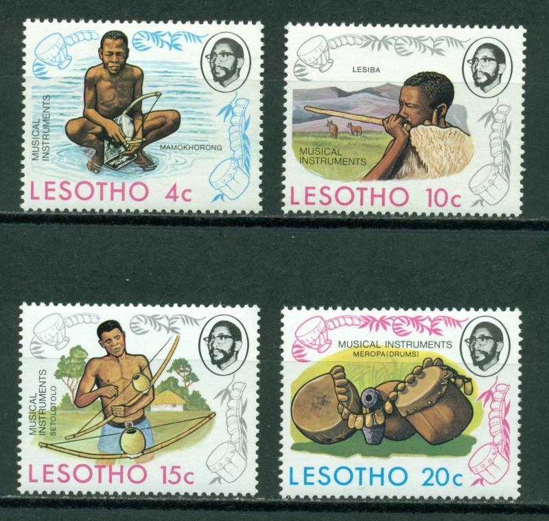 Lesotho Scott #174-177 MNH Musical Instruments $$