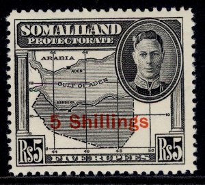 SOMALILAND PROTECTORATE GVI SG135, 5s on 5r black, M MINT. Cat £28.