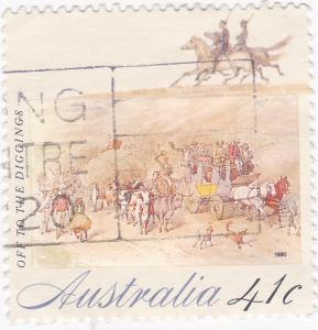 Australia 1990 Colonial Dev. Gold Fever 41c used SG 1254