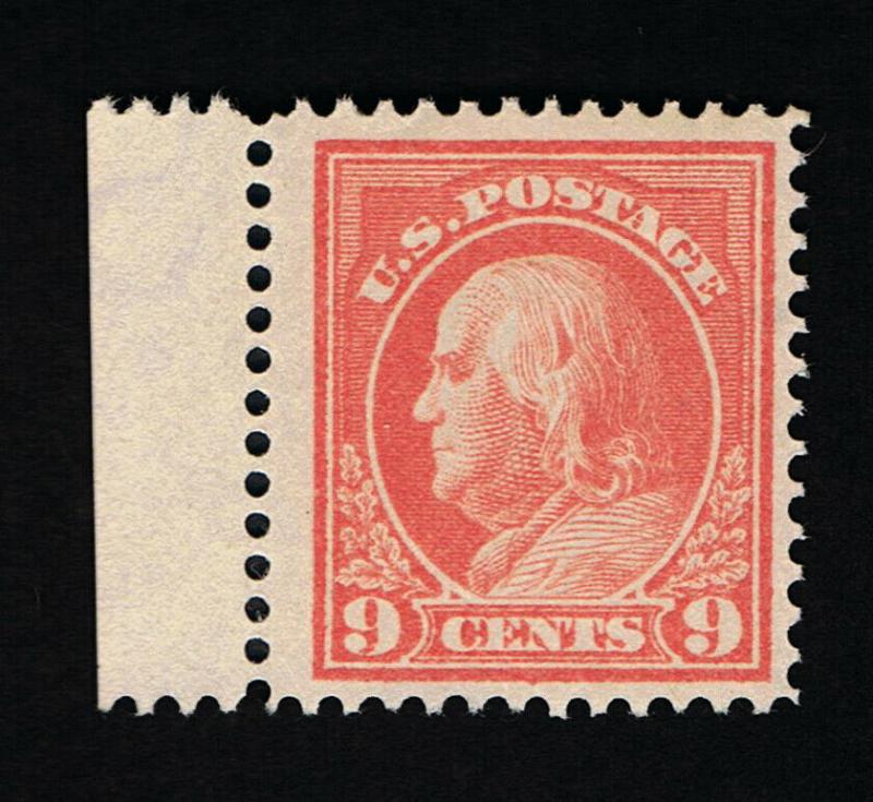 GENUINE SCOTT #415 VF MINT OG NH 1914 SALMON RED PERF-12 SL-WATERMARK #7072