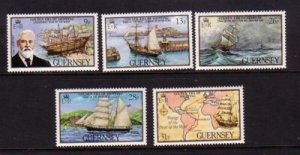 Guernsey Sc 269-73 1983 Golden Age of Shipping stamp set mint NH