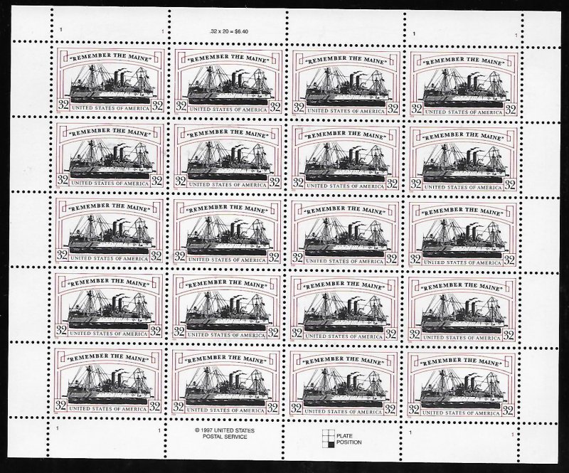 USA SC # 3192 MNH SHEET OF 20