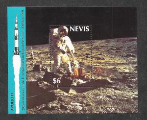 Nevis 590 Mint NH MNH Souvenir Sheet APOLLO 11