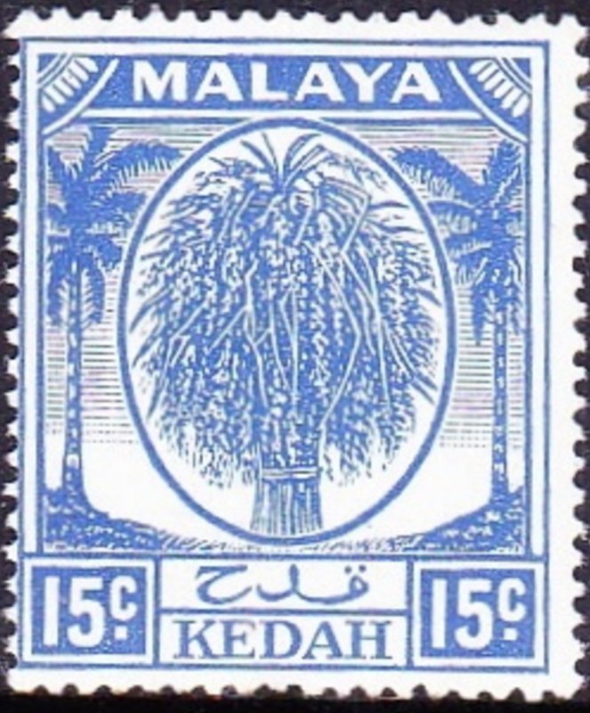 MAYALA KEDAH 1950 15c Ultramarine SG83 MH