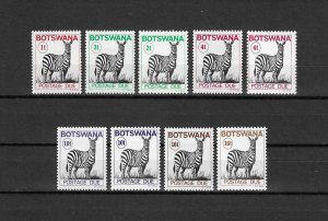 BOTSWANA 1977/84 SG D20/24 + D21a/4a MNH