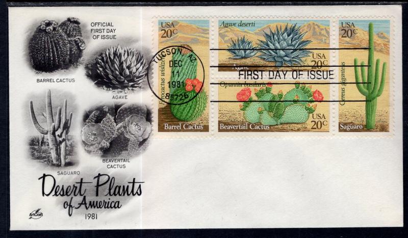 US 1945a Desert Plants Artcraft U/A FDC