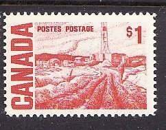 Canada-Sc#465B- id6-Unused  NH $1.00 Oilwell-1967-