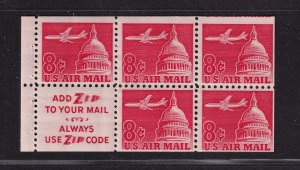 1962 Airmail booklet pane untagged Sc C64b MNH slogan 3  (J