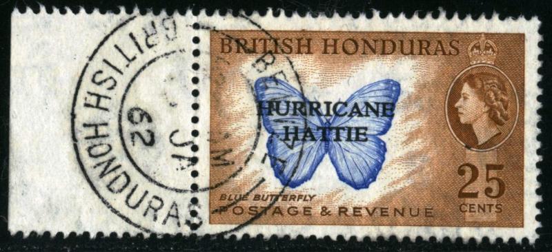 BELIZE-BRITISH HONDURAS - #163 THRU 166, USED SET OF 4 STAMPS- 1962 - BELHON001