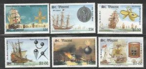 ST. VINCENT - 1988 - Spanish Armada, 400th Anniv - Perf 6v Set-Mint Never Hinged