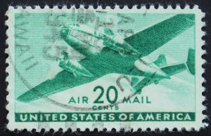 U.S. Used Stamp Scott #C29 20c Air Mail. Honolulu Air Force Cancel. Choice!