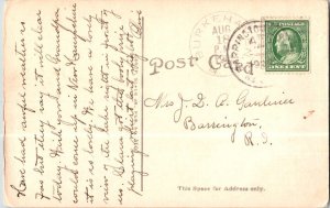United States New Hampshire Burkehaven 1909 doane 2/1  1895-1954  PC  Bit ove...
