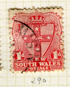 NEW SOUTH WALES; 1897 early classic QV issue used Shade of 1d. value