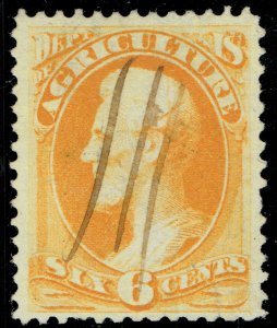 [0732] 1873 Scott#O4 used 6¢ yellow cv:$60