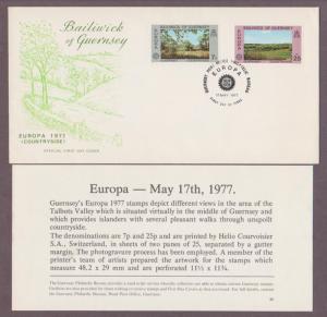 Guernsey # 147 - # 148 , EUROPA 77 FDC - I Combine S/H