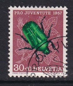 Switzerland  #B270  used 1957  Pro Juventute 30c   chafer