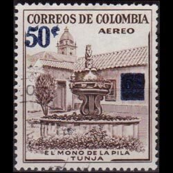 COLOMBIA 1959 - Scott# C321 Mono Fountain Surch. Set of 1 Used