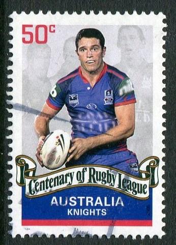 CENTENARY OF RUGBY LEAGUE 2008 - 50c KNIGHTS - USED