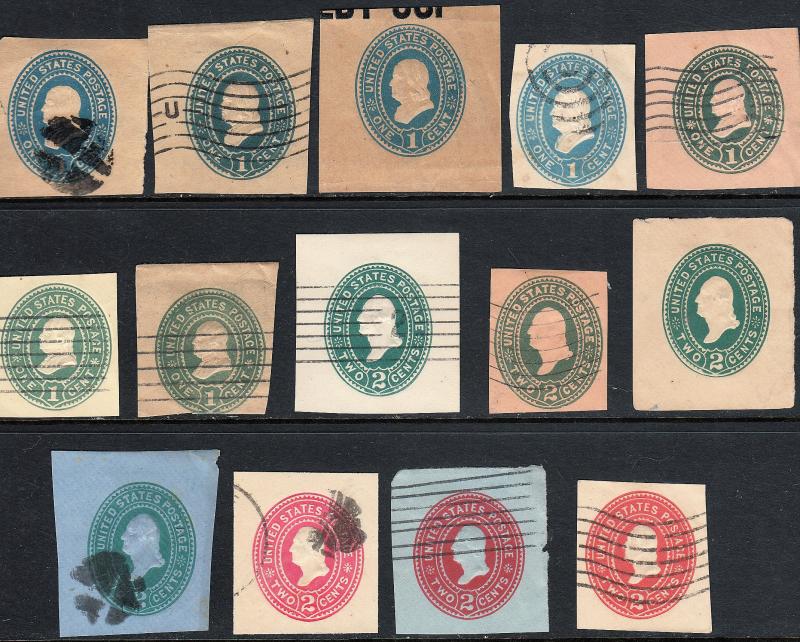 US Cut Squares 1880s and 1890s