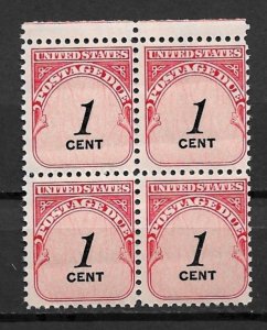 1959 ScJ89 1¢ Postage Due MNH block of 4