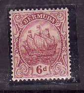 Bermuda-Sc#47- id6-unused hinged 6d Caravel-Ships-1924-