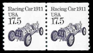 PCBstamps   US #2262 Coil Pair 35c(2x17.5c)Racing Car, MNH, (9)