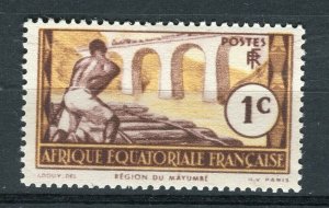 FRENCH COLONIES; EQUATORIAL Africa 1937 early MINT MNH unmounted 1c. value