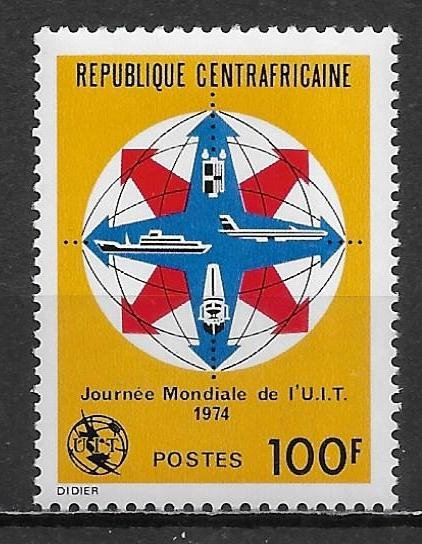 Central African Republic 210 1974 Telecommunications Day single MNH