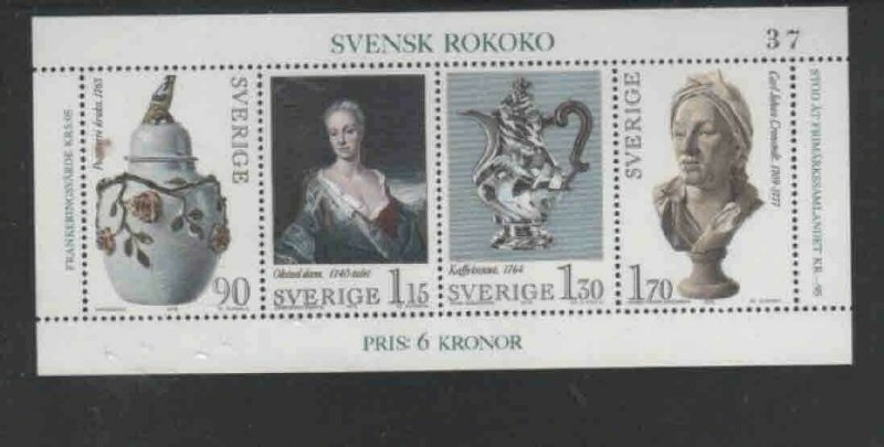 SWEDEN #1298 1979 SWEDISH ROCUCCO MINT VF NH O.G S/S bb