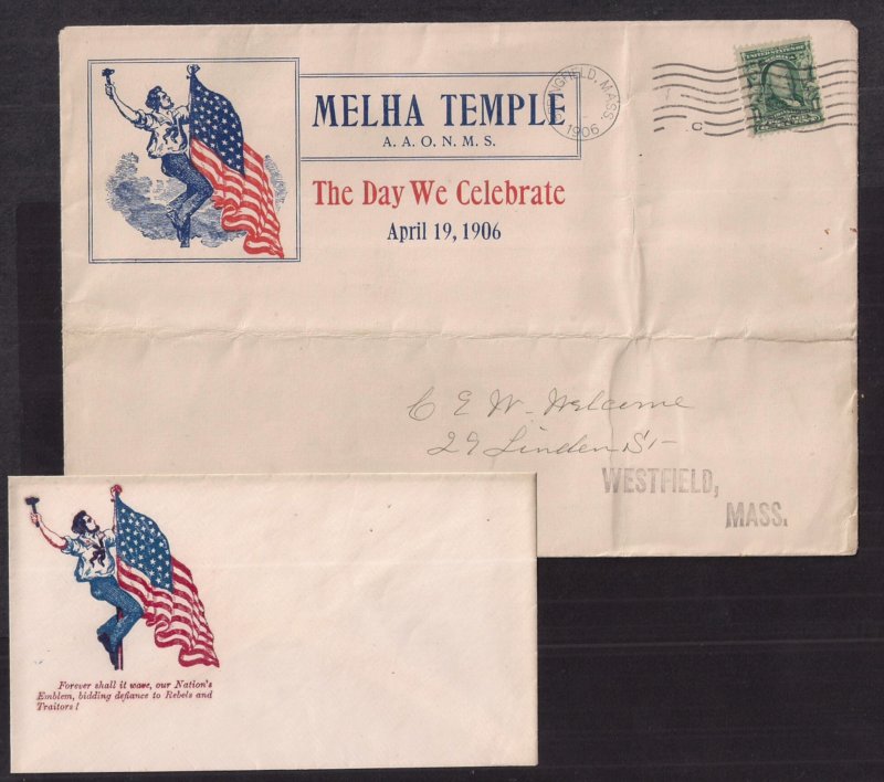 ADVERTISING COVER w DESIGN SWIPE from Civil War Patriotic; incl original Scarce!