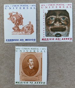 Mexico 1974 UPU, MNH. Scott 1070, C437-C438, CV $0.80