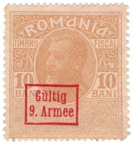 (I.B) Romania Revenue : Duty Stamp 10b (German Occupation)