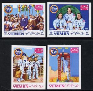 Yemen - Royalist 1969 Apollo 11 imperf set of 4 (Mi 781-8...