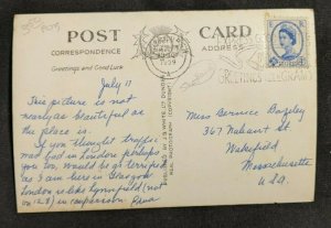 1959 Peep of Looh Kathine and Ben Venue Trossachs Scotland to MA RPPC Cover