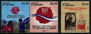 HERRICKSTAMP NEW ISSUES SALVADOR Friendship w/ Japan/National University