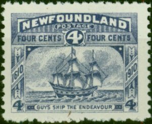 Newfoundland 1910 4c Violet SG98 Fine & Fresh MM