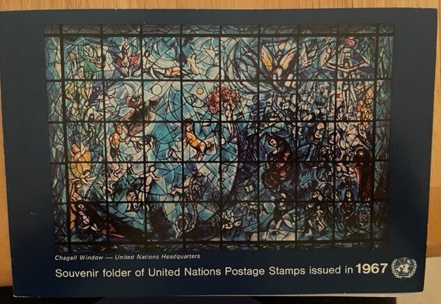 Souvenir Folder of United Nations Postage Stamps issued in 1967