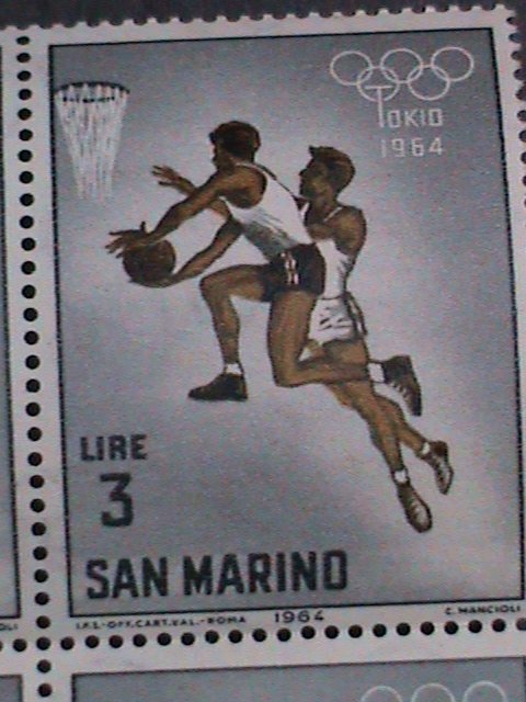 SAN MARINO-1964-SC# 582-4 OLYMPIC GAMES-TOKYO'64 MNH BLOCK-SET VERY FINE